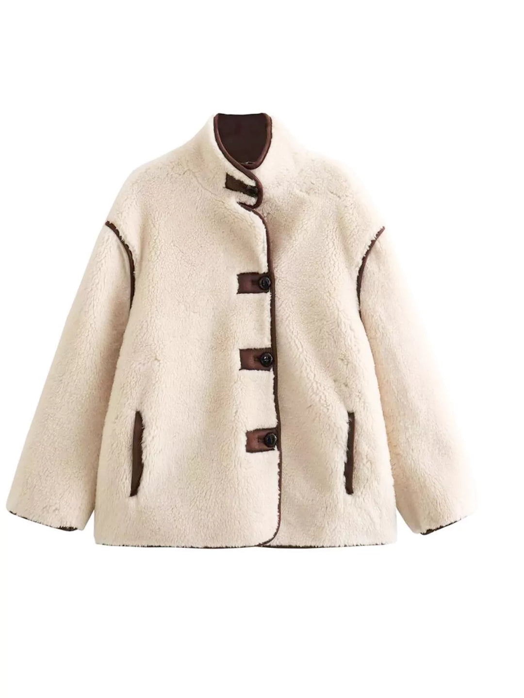 Loravi™ Contrast-Tie Short Pile Jacket
