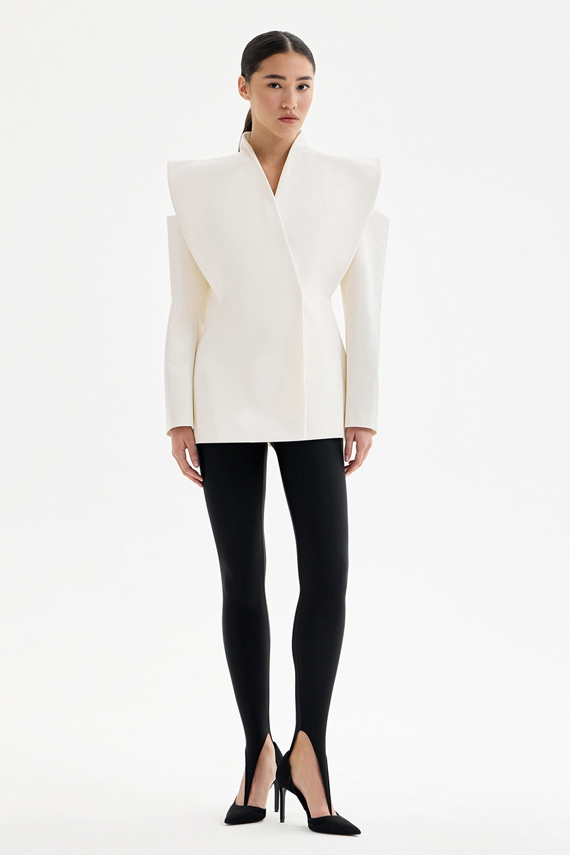 Valeria™ Sculptural Shoulder Blazer – Modern Statement Jacket