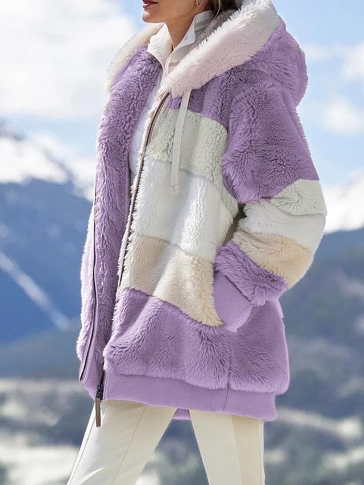 LORAVISTÝLE™ Plush Faux Fur Winter Coat – Oversized & Warm