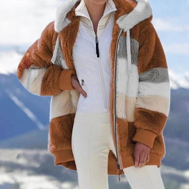 LORAVISTÝLE™ Plush Faux Fur Winter Coat – Oversized & Warm