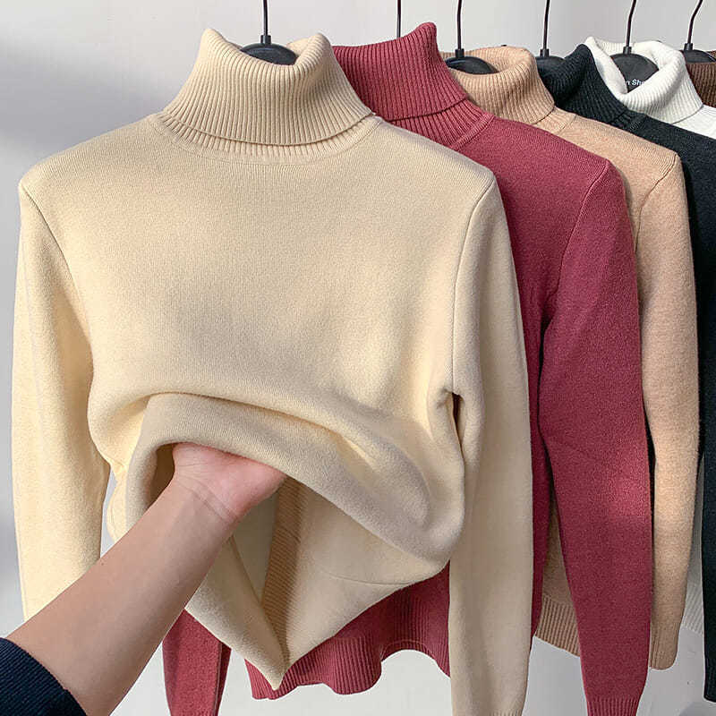 LoraviStyle Women’s Winter Fleece Knit Top – Soft, Warm & Stretchable