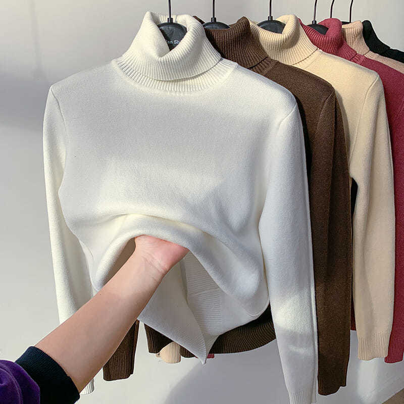 LoraviStyle Women’s Winter Fleece Knit Top – Soft, Warm & Stretchable