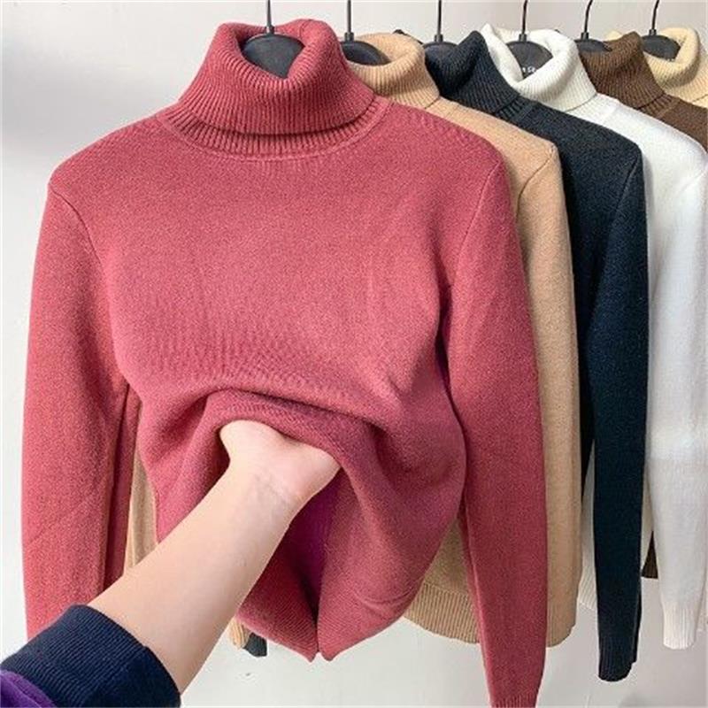 LoraviStyle Women’s Winter Fleece Knit Top – Soft, Warm & Stretchable